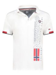 Geographical Norway Koszulka polo "Kogo" w kolorze białym rozmiar: S. Białe koszulki polo Geographical Norway, s, bez wzorów, z bawełny, bez kołnierzyka, bez ramiączek. Za 79.59 zł.