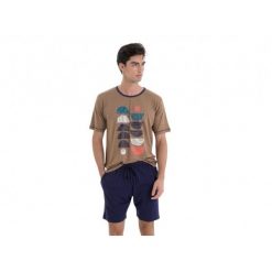Piżama męska rozm. L Gent L251312 Camel. Brązowe piżamy Massana Homewear, l, z aplikacjami, z bawełny, bez ramiączek. W wyprzedaży za 189.00 zł.