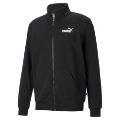 Bluza dresowa męska Puma ESS TRACK. Czarne bluzy Puma, m, bez wzorów, z dresówki, bez kaptura. Za 274.31 zł.