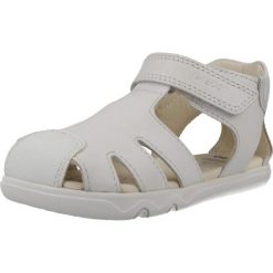 Sandały GEOX B SANDAL STEPPIEUP Biały. Białe sandały Geox, ze skóry, bez zapięcia. Za 207.99 zł.