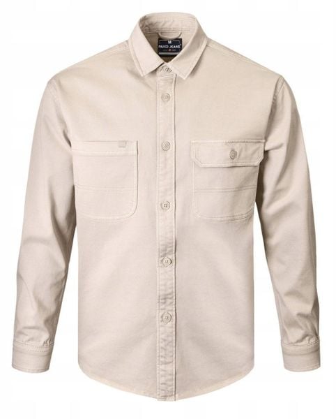 Lekka Kurtka o Kroju Koszuli Wierzchniej - Pako Jeans - Beżowa. Brązowe kurtki Pako Jeans, na wiosnę, l, bez wzorów, z bawełny, bez kaptura. Za 239.00 zł.