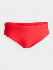 4F Kąpielówki z dodatkiem materiałów z recyklingu męskie S. Czerwone kąpielówki 4F, m, bez wzorów, z materiału. W wyprzedaży za 4.99 zł.