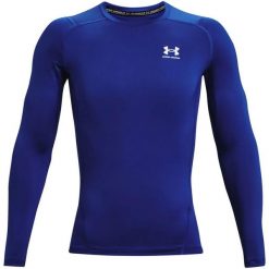 Bluzka męskie Under Armour HeatGear Armour Comp LS. Niebieskie bielizna termoaktywna Under Armour, m, bez wzorów, z poliesteru, bez ramiączek. Za 190.00 zł.