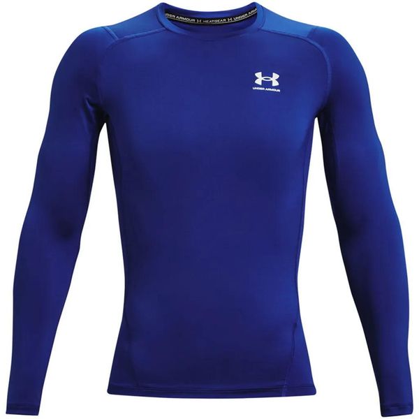 Bluzka męskie Under Armour HeatGear Armour Comp LS. Niebieskie bielizna termoaktywna Under Armour, m, bez wzorów, z poliesteru, bez ramiączek. Za 190.00 zł.