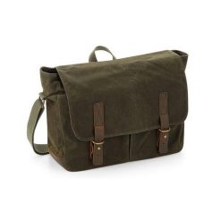 Skórzana Torba Kurierska Heritage. Zielone torby na laptopa QUADRA. Za 197.99 zł.