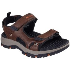 Sandały Skechers Prewitt - Rigdon, Mężczyźni. Brązowe sandały Skechers, ze skóry ekologicznej, bez zapięcia. Za 390.00 zł.