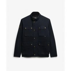 Kurtka Superdry Racer Merchant Wax. Niebieskie kurtki Superdry, xl, z aplikacjami, bez kaptura. Za 771.95 zł.