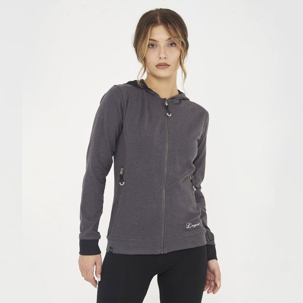 Męska Sportowa Bluza Treningowa Elastyczna Ciemnoszara Melanż. Szare bluzy bez kaptura Legea, m, bez wzorów, z bawełny, bez kaptura. Za 96.00 zł.