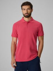 4F Koszulka polo regular męska - różowa S. Czerwone koszulki polo 4F, m, bez wzorów, z bawełny, bez kołnierzyka, bez ramiączek. Za 129.99 zł.