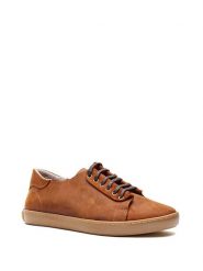 Comfortfusse Skórzane sneakersy w kolorze brązowym rozmiar: 40. Brązowe buty sportowe casual Comfortfüße, bez wzorów, ze skóry, bez zapięcia. Za 272.31 zł.