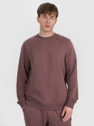 4F Bluza dresowa nierozpinana bez kaptura męska - brązowa L. Brązowe bluzy 4F, l, bez wzorów, z bawełny, bez kaptura. Za 149.99 zł.