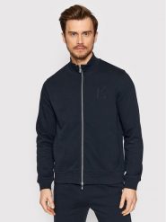 KARL LAGERFELD Bluza 705891 Granatowy Regular Fit. Niebieskie bluzy KARL LAGERFELD, m, bez wzorów, z bawełny, bez kaptura. Za 399.99 zł.
