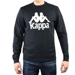 Męska Bluza Sertum Rn. Czarne bluzy z kapturem Kappa, m, bez wzorów, z bawełny, z kapturem. Za 125.99 zł.