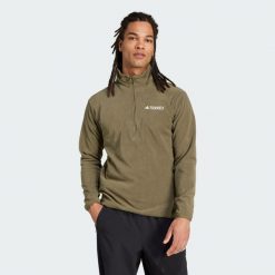 Kurtka Multi Essentials 1/2 Zip Fleece. Czarne kurtki Adidas, uniwersalny, bez wzorów, z materiału, bez kaptura. Za 179.00 zł.