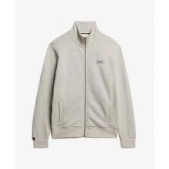 Bluza dresowa zapinana na zamek błyskawiczny Superdry Essential. Szare bluzy bez kaptura Superdry, xl, bez wzorów, z dresówki, bez kaptura. Za 323.25 zł.