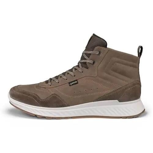 Buty trekkingowe męskie Ecco Exostride GTX. Brązowe buty turystyczne ecco, bez wzorów, z materiału, za kostkę, bez zapięcia, trekkingowe. Za 919.00 zł.