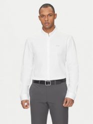 BOSS Koszula 50533163 Biały Regular Fit. Białe koszule Boss, m, bez wzorów, z bawełny, bez kołnierzyka, bez ramiączek. Za 379.99 zł.