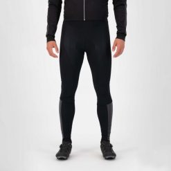 Spodnie rowerowe męskie Rogelli Essential HiVis z wkładką żelową. Czarne spodenki rowerowe Rogelli, m, bez wzorów, z elastanu, rowerowe. Za 434.00 zł.
