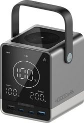 Cuktech 300W 40000 mAh z ładowaniem bezprzewodowym 2x USB-C + 2x USB-A czarny. Czarne powerbanki . Za 639.00 zł.