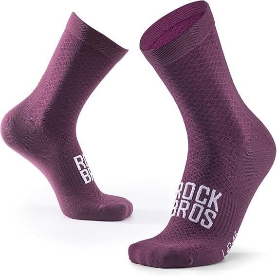 Skarpety rowerowe Rockbros. Fioletowe skarpetki sportowe ROCKBROS, bez wzorów, z elastanu. Za 51.60 zł.