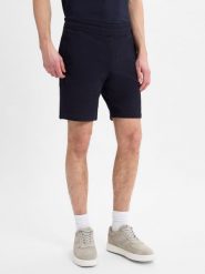 GUESS szorty dresowe o wąskim kroju Mężczyźni niebieski, 34. Niebieskie krótkie spodenki sportowe Guess, m, z aplikacjami, z bawełny. Za 139.95 zł.