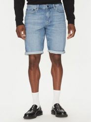 Calvin Klein Szorty jeansowe K10K114079 Niebieski Slim Fit. Niebieskie szorty CALVIN KLEIN, m, bez wzorów, z bawełny. Za 229.99 zł.
