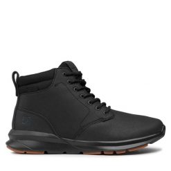 Trzewiki DC Shoes. Czarne botki sznurowane DC Shoes, bez wzorów, bez obcasa, bez zapięcia. Za 359.99 zł.