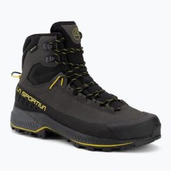 Buty trekkingowe męskie La Sportiva TX5 Evo Mid GTX. Szare buty turystyczne La Sportiva, bez wzorów, z gore-texu, przed kolano, bez zapięcia, trekkingowe, gore-tex. Za 1,175.55 zł.