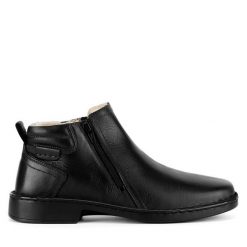 Botki Go Soft. Czarne botki sznurowane GO SOFT, bez wzorów, bez obcasa, bez zapięcia. Za 249.99 zł.