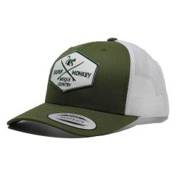 Czapka Trucker - 6 paneli / Uniwersalny rozmiar (Zielony/Biały). Zielone czapki z daszkiem SURF MONKEY, z aplikacjami. Za 179.95 zł.