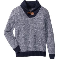 Sweter z szalowym kołnierzem Regular Fit bonprix ciemnoniebieski. Swetry nierozpinane marki bonprix. Za 79.99 zł.