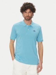La Martina Polo Tex BPMP01 PK031 Błękitny Regular Fit. Niebieskie koszulki polo La Martina, m, bez wzorów, z bawełny, bez kołnierzyka, bez ramiączek. Za 229.99 zł.