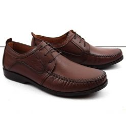 Skórzane półbuty męskie mokasyny sznurowane brązowe T.Sokolski W21-900. Brązowe eleganckie półbuty T.SOKOLSKI, bez wzorów, ze skóry, bez obcasa, bez zapięcia. Za 144.00 zł.