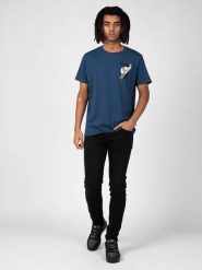 Pepe Jeans T-shirt "Rico" | PM507855 | Rico | Mężczyzna | Granatowy. Niebieskie t-shirty Pepe Jeans, m, bez wzorów, z bawełny, bez kołnierzyka, bez ramiączek. W wyprzedaży za 89.00 zł.