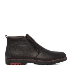 Botki Rieker. Czarne botki sznurowane Rieker, bez wzorów, bez obcasa, bez zapięcia. Za 429.99 zł.