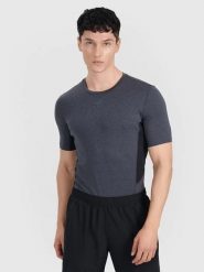4F Koszulka sportowa w kolorze antracytowym rozmiar: XXL. Czarne t-shirty sportowe 4F, bez wzorów, z materiału, bez ramiączek, outdoorowe. Za 41.49 zł.
