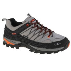 Buty trekkingowe męskie, CMP Rigel Low. Brązowe buty trekkingowe CMP, bez wzorów, z materiału, bez zapięcia, trekkingowe. Za 319.99 zł.