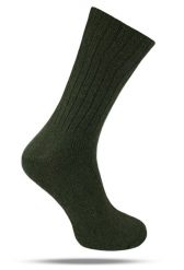 Ciepłe Wełniane Skarpetki Zimowe - Ciemna Zieleń. Zielone skarpety His Story, bez wzorów, z elastanu. Za 39.99 zł.