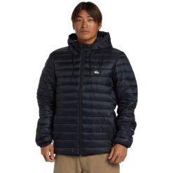 Kurtka ocieplająca dla Mężczyzn SCALY. Czarne kurtki Quiksilver, m, bez wzorów, z materiału, bez kaptura. Za 449.99 zł.