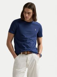 Polo Ralph Lauren T-Shirt 710671438426 Granatowy Custom Slim Fit. Niebieskie koszulki polo Polo Ralph Lauren, m, bez wzorów, z bawełny, bez kołnierzyka, bez ramiączek. Za 339.99 zł.