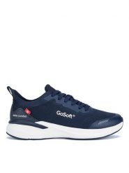 Go Soft Sneakersy MP-12A Granatowy. Niebieskie buty sportowe casual GO SOFT, bez wzorów, z materiału, bez zapięcia. Za 149.99 zł.