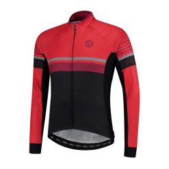 Bluza rowerowa męska Rogelli Hero z długim rękawem, czerwona. Czarne bluzy Rogelli, na lato, m, bez wzorów, bez kaptura. W wyprzedaży za 410.00 zł.