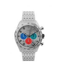 Timex Zegarek Waterbury Chronograph TW2V42400 Srebrny. Szare, cyfrowe zegarki Timex, srebrne. Za 990.99 zł.