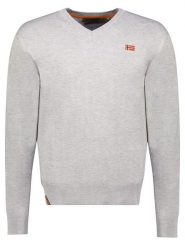 Geographical Norway Sweter w kolorze szarym rozmiar: XL. Szare swetry nierozpinane Geographical Norway, xl, bez wzorów, bez kołnierzyka, bez ramiączek. Za 105.38 zł.