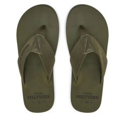 Japonki Tommy Hilfiger. Zielone japonki Tommy Hilfiger, bez wzorów. Za 139.99 zł.