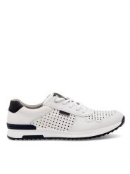 Rieker Sneakersy 16106-80 Biały. Białe buty sportowe casual Rieker, bez wzorów, ze skóry, bez zapięcia. Za 399.99 zł.