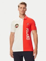 Beverly Hills Polo Club Polo F-SS26M-P0005 Biały Regular Fit. Białe koszulki polo sportowe Beverly Hills Polo Club, m, bez wzorów, z bawełny, bez kołnierzyka, bez ramiączek. Za 289.99 zł.