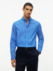 Tommy Hilfiger koszula codzienna Mężczyźni Regular Fit Bawełna niebieski, M. Niebieskie koszule Tommy Hilfiger, m, bez wzorów, z bawełny, bez kołnierzyka, bez ramiączek. Za 329.95 zł.