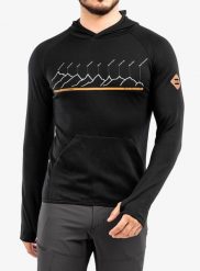 Bluza z kapturem Sensor Merino UP Fleece Hooded. Czarne bielizna termoaktywna Sensor, s, bez wzorów, ze skóry, bez ramiączek, narciarskie. Za 346.49 zł.