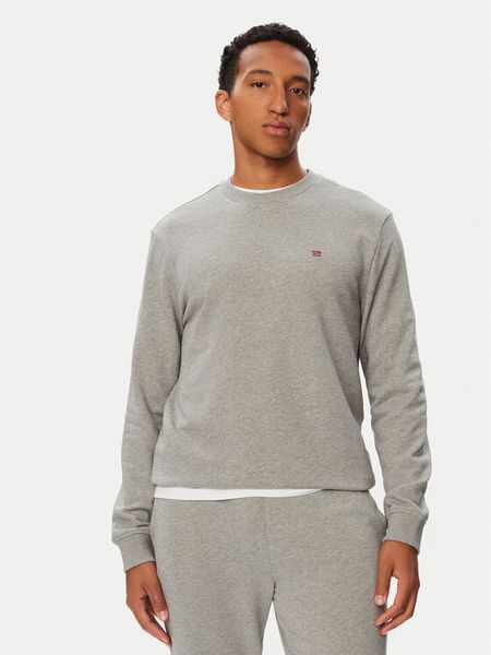 Napapijri Bluza Balis NP0A4H89 Szary Regular Fit. Szare bluzy Napapijri, m, bez wzorów, z bawełny, bez kaptura. Za 329.99 zł.